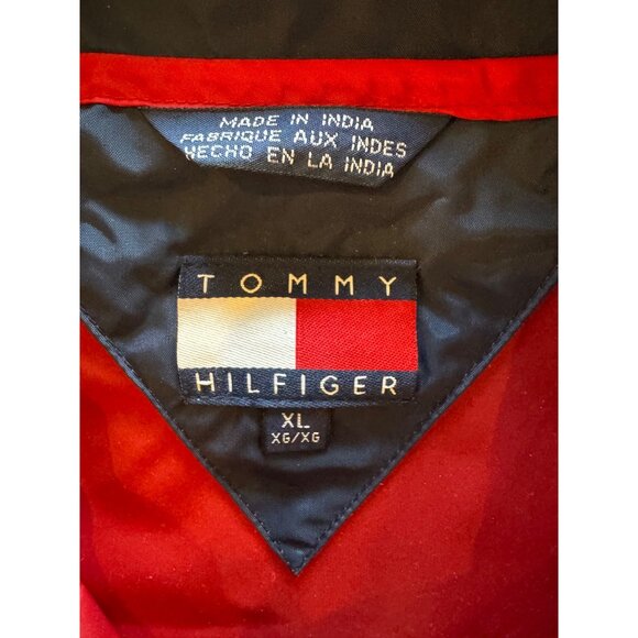 Tommy‎ Hilfiger Windbreaker Boys XL Red Quarter Zip Lightweight Outdoor Preppy - Picture 11 of 13